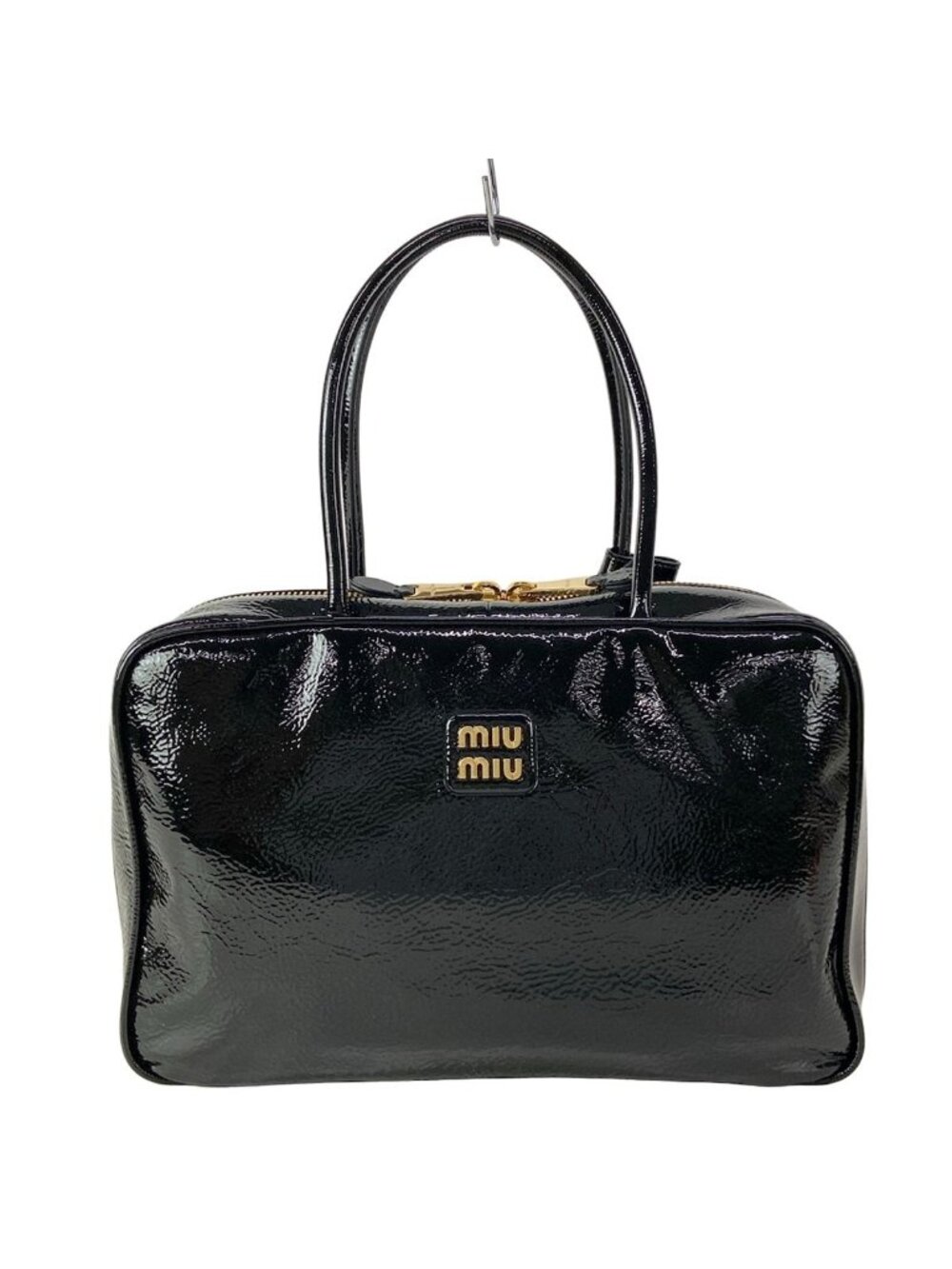 Miu Miu Handbag Leather Beau Bag Black Gold